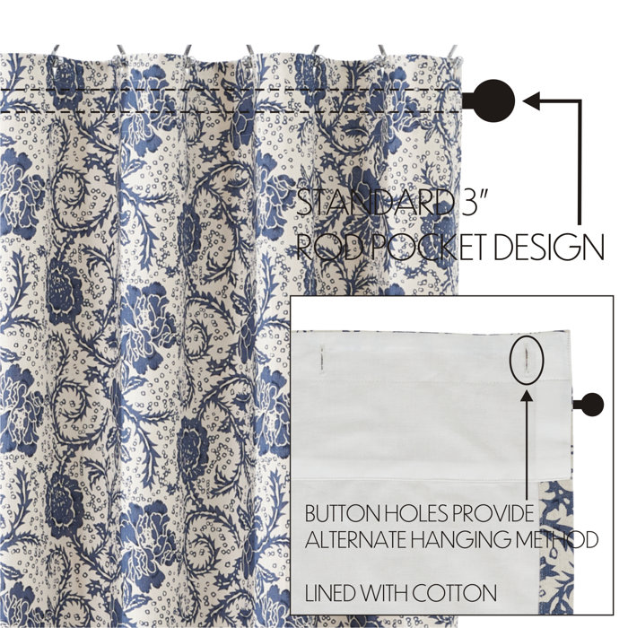 Charlton Home® Besmira 100 Cotton Floral Single Shower Curtain Wayfair